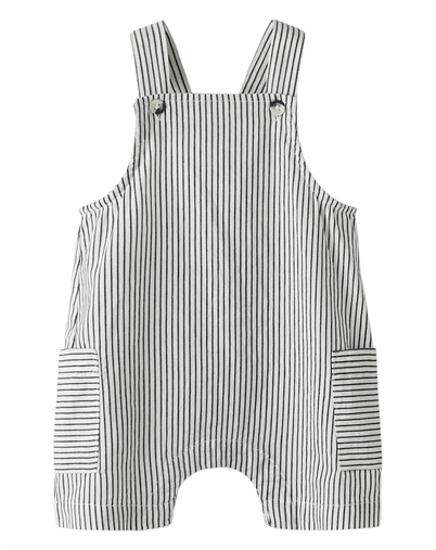 Name It - NBMFar Overalls - Cloud Dancer/ Navy Blaze